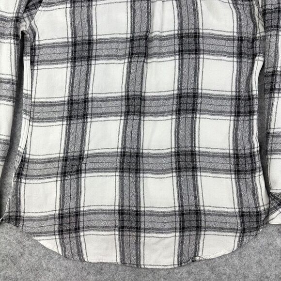 Rails Flannel Shirt Womens Small Black White Plaid Button Front Pocket Soft LS* - Picture 8 of 14